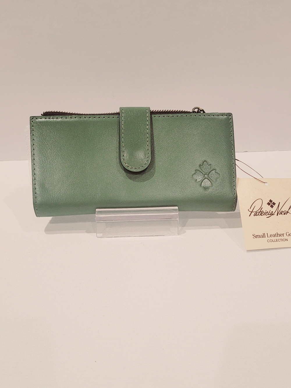 Patricia Nash Nazari Sage Leather Wallet